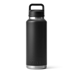 YETI Rambler 46 oz Trinkflasche in Schwarz mit Chug Cap Verschluss und Tragegriff