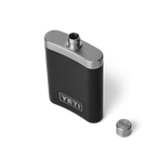 YETI Flachmann schwarz mit abgeschraubtem Deckel aus Edelstahl, 8 oz Edelstahl-Trinkflasche
