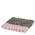 Kuchenprofi Cilio Untersetzer Lana Due aus Filzkugeln in Braun und Rosa, quadratisch