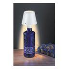 Cilio LED Flaschenlampe Luce Weiss auf blauer Acqua Morelli Flasche als stilvolle Tischlampe