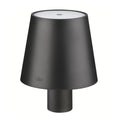 Cilio LED Flaschenlampe Luce in Schwarz – kabellose Tischlampe mit Lampenschirm aus Metall