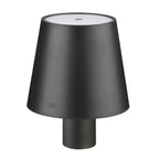 Cilio LED Flaschenlampe Luce in Schwarz – kabellose Tischlampe mit Lampenschirm aus Metall