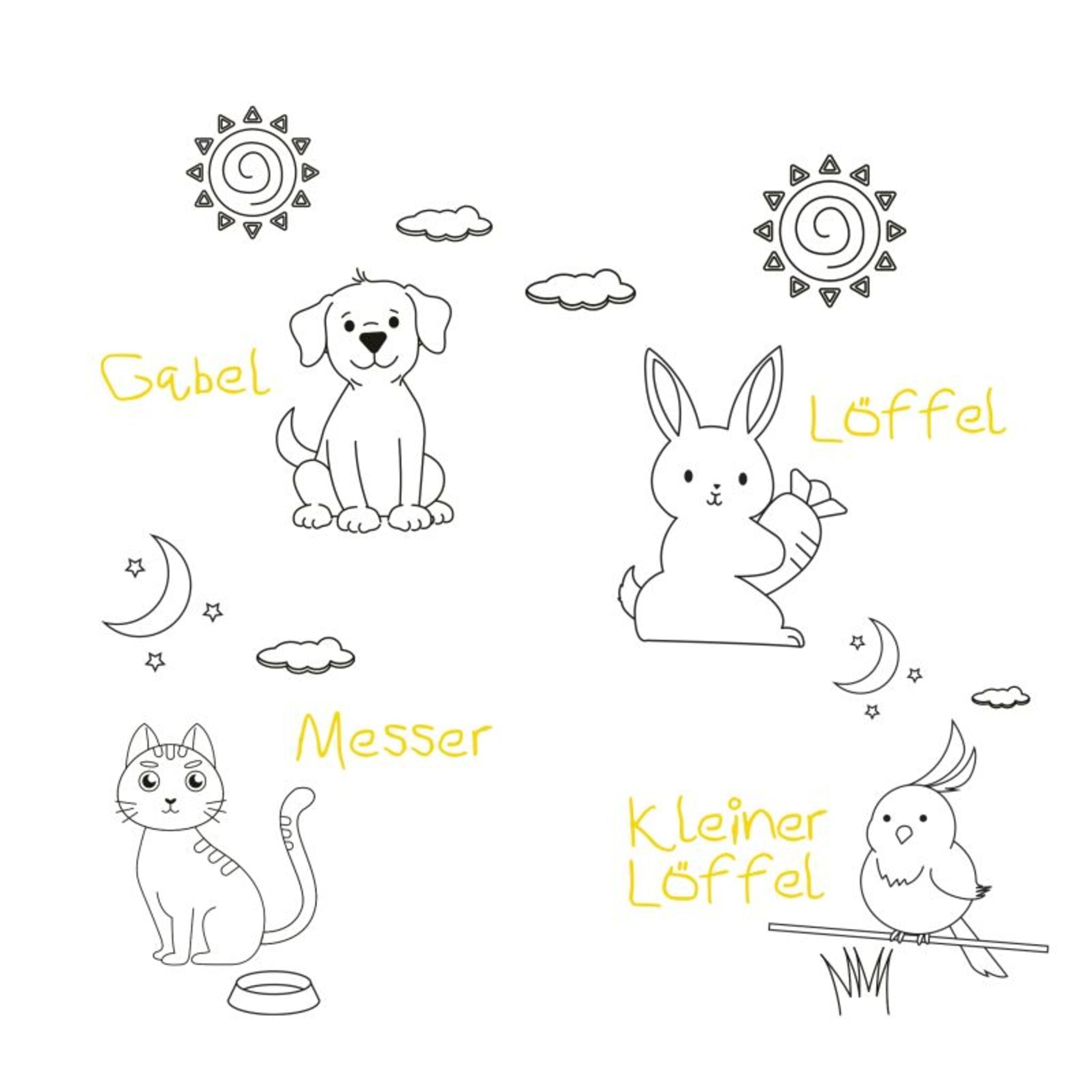 Ensemble de couverts pour enfants 4 pièces LITTLE FRIENDS de CILIO