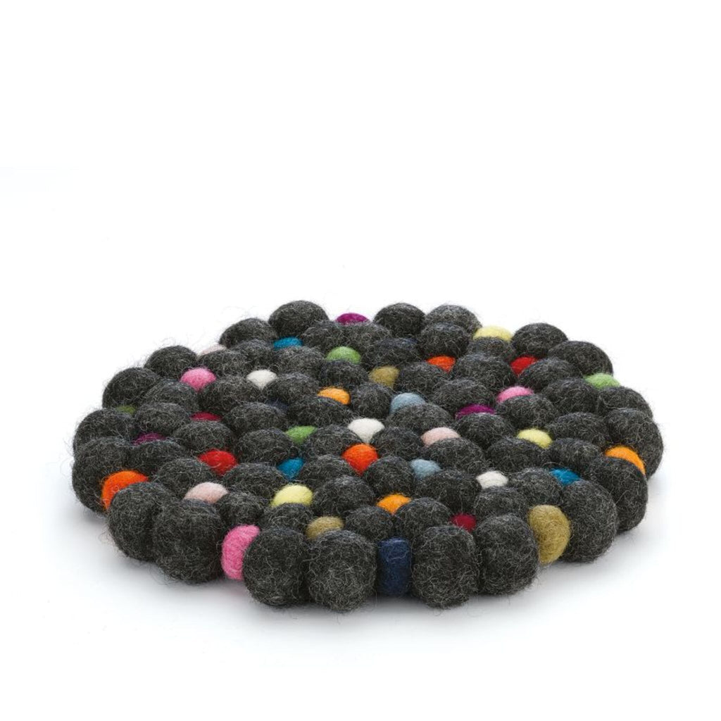 Dessous de verre rond LANA NERO par CILIO