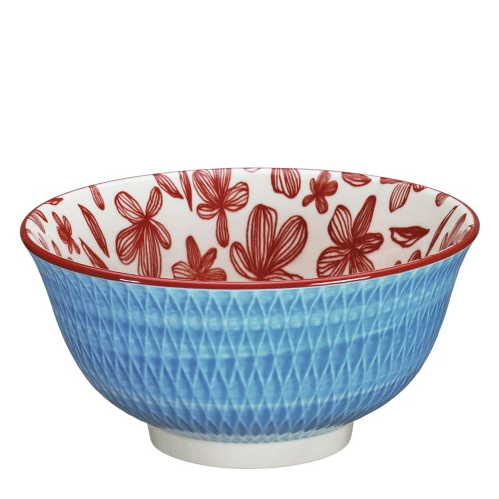 Bol AMICI motif losanges bleu 18 cm par CILIO