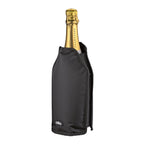 Cilio Kühlmanschette Vino schwarz für Champagner- und Weinflaschen, isolierende Flaschenkühler-Hülle