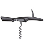 Kuchenprofi Kellnermesser in Schwarz mit Korkenzieher, Flaschenöffner und Folienschneider