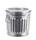 Bizzotto Abfalleimer Tink 7L aus Metall in Silber mit Deckel und Tragegriff