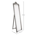 Standspiegel Miro Silber 180cm - Eleganter Dekospiegel mit Holzrahmen
