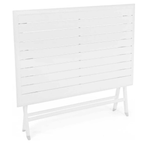 Bizzotto Klapptisch Elin 110x70cm weiß - platzsparender Gartentisch klappbar