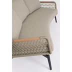 Bizzotto Loungesofa Sessel Eulero - moderner Gartensessel mit Geflecht und Polsterung