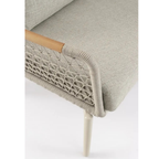 Bizzotto Loungesofa Eulero Sessel mit Flechtwerk und beigem Polster Detail