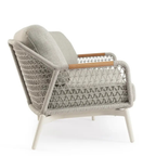 Bizzotto Loungesofa Sessel Eulero - moderner Gartensessel mit Geflecht und Kissen