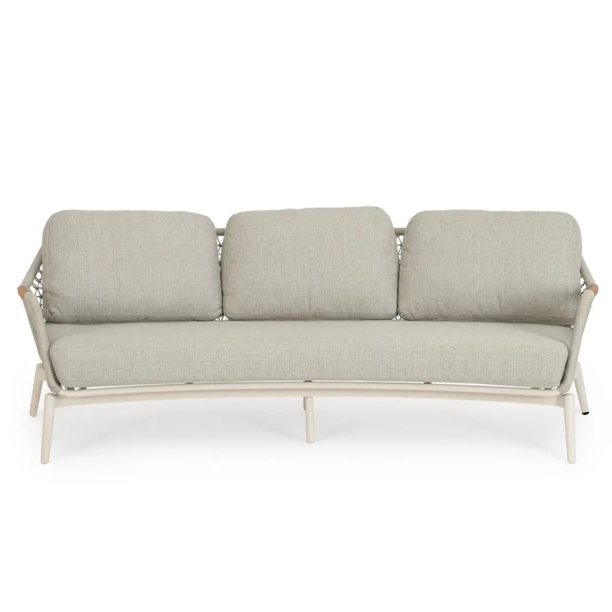 Bizzotto Loungesofa Eulero: Modernes 3-Sitzer Gartensofa mit Polsterung in Beige