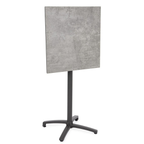 Garten Bartisch Claret mit Betonoptik-Platte und schwarzem Metallgestell