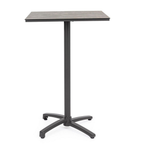 Bizzotto Garten Bartisch Claret - hochwertiger Stehtisch mit schwarzer Tischplatte und stabilem Metallgestell