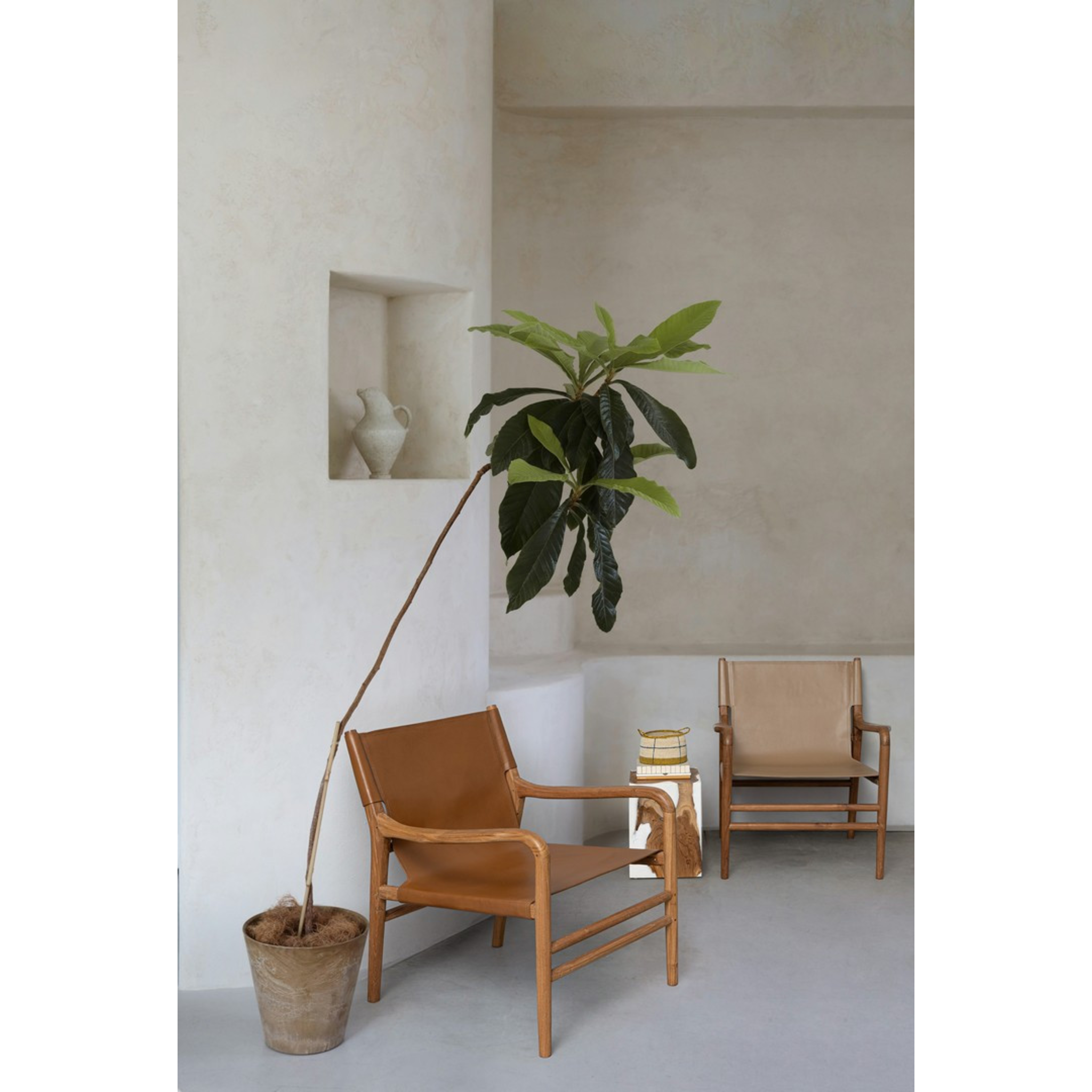 Table d'appoint Melty, blanche, 30x30