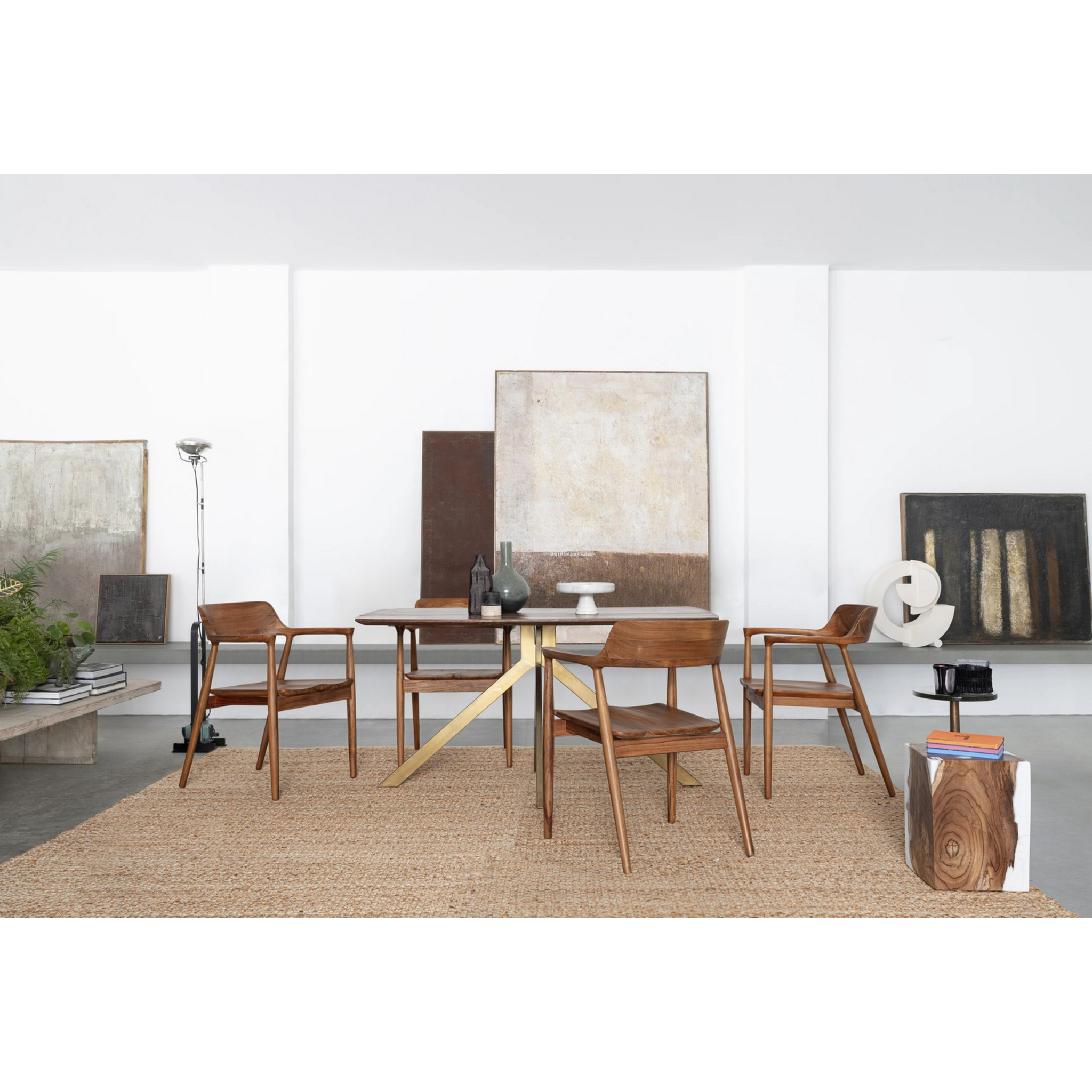 Table d'appoint Melty, blanche, 30x30