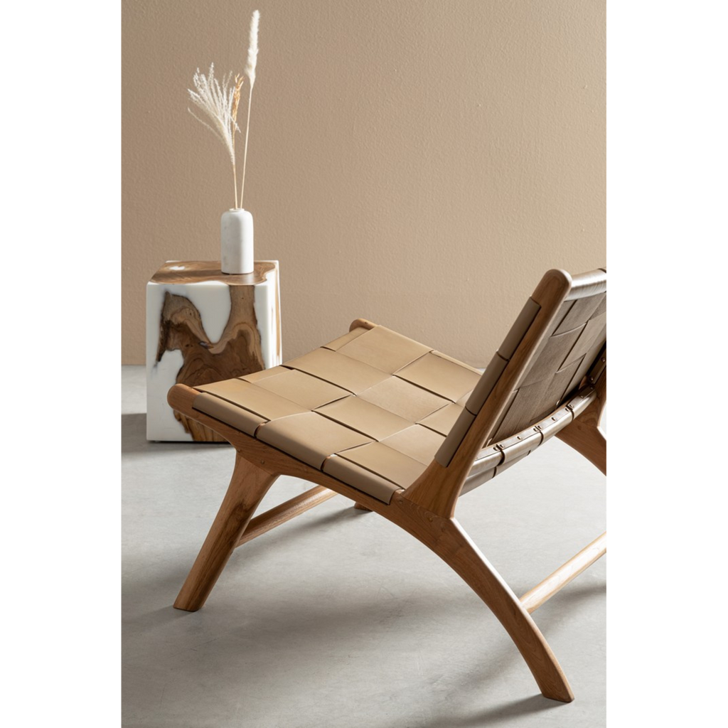 Table d'appoint Melty, blanche, 30x30