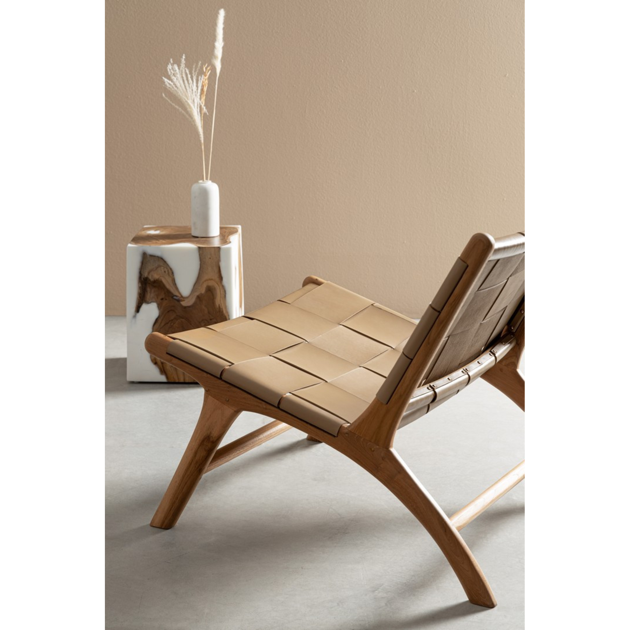 Table d'appoint Melty, blanche, 30x30