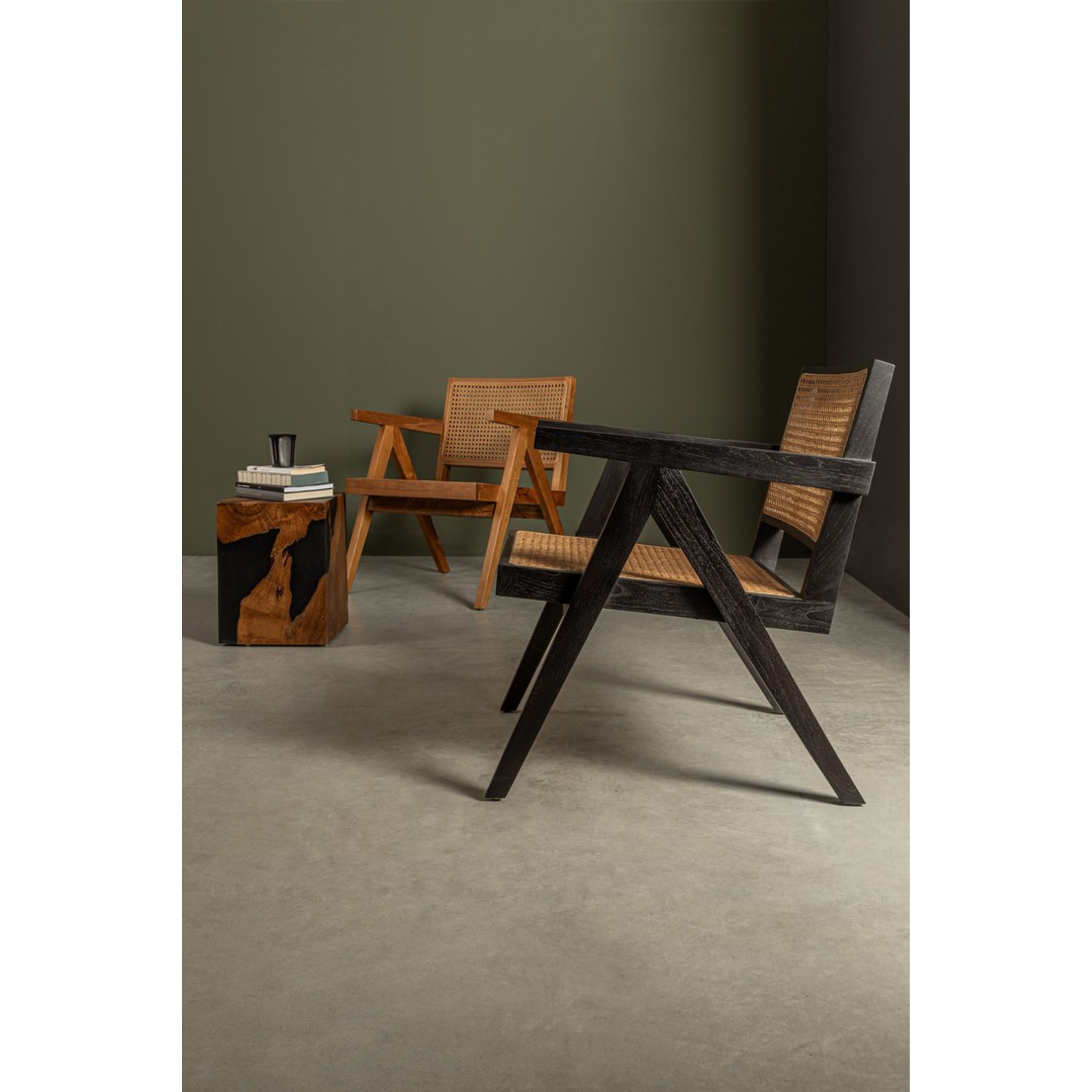 Table d'appoint Melty, noir, 30x30