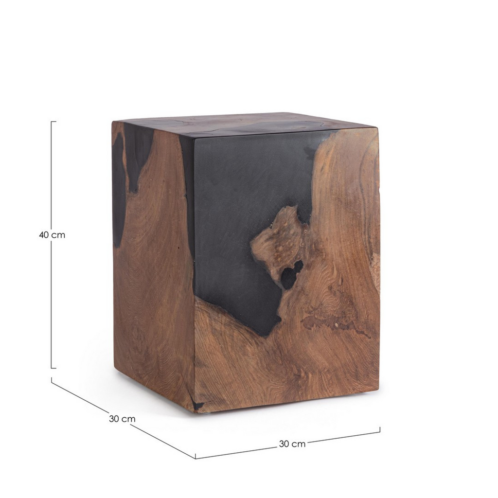 Table d'appoint Melty, noir, 30x30