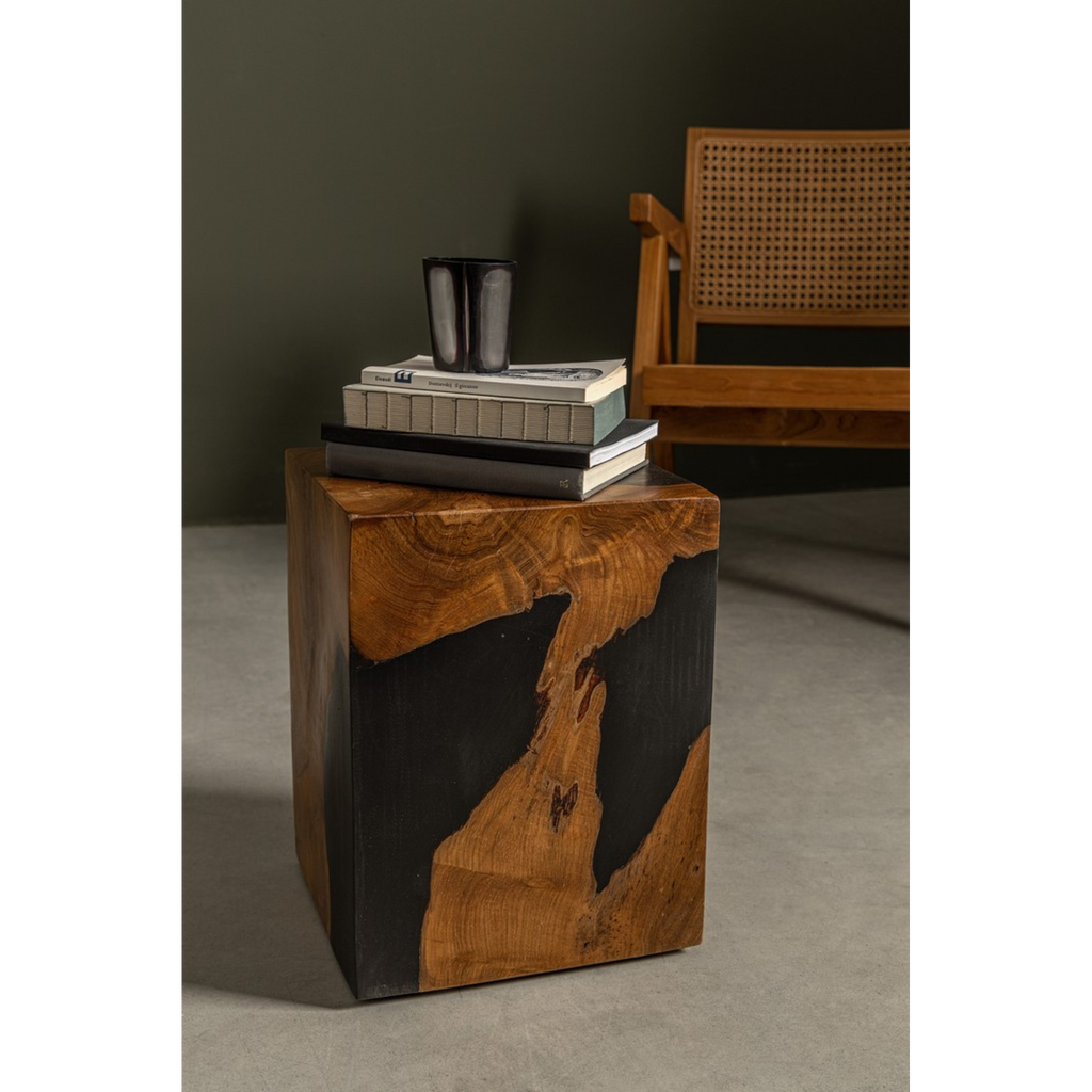 Table d'appoint Melty, noir, 30x30