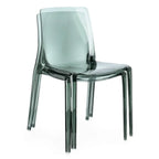 Adele Stuhl transparent - moderner Designerstuhl aus Kunststoff in Grau