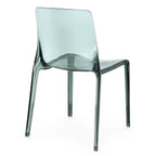 Transparenter Stuhl Adele von Bizzotto - moderner Design-Stuhl aus Kunststoff in Grün für Wohn- und Esszimmer.
