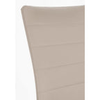 Bizzotto Freischwingerstuhl Myra in Kunstleder, beige mit horizontalen Steppungen und modernem Design