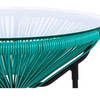 Bizzotto Beistelltisch Parker Spaghetti in Türkis - moderner Design-Gartentisch