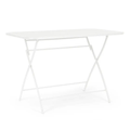 Klapptisch Yvonne von Bizzotto - eleganter Gartentisch mit weißem Metallgestell und ovaler Tischplatte