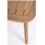 Bizzotto Gartentisch Pablo aus Akazie mit Holzbeinen und modernem Design für den Außenbereich.