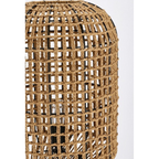 Bizzotto Stehlampe Malabo - Naturfarbene Flechtlampe aus Rattan mit geometrischem Muster