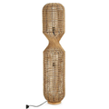Bizzotto Stehlampe Malabo aus Rattan - moderne Designerleuchte in Naturfarbe für stilvolles Wohnambiente.