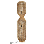 Bizzotto Stehlampe Malabo aus Rattan - moderne Designerleuchte in Naturfarbe für stilvolles Wohnambiente.