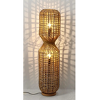 Bizzotto Stehlampe Malabo - Flechtwerk Stehleuchte aus Rattan in Natur