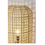 Bizzotto Stehlampe Malabo mit gewebtem Naturmaterial und warmweißem Licht - elegante Designerleuchte