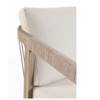 Bizzotto Eck Gartenlounge Kalimera Timber 3 mit cremefarbenen Polstern und Holzgestell