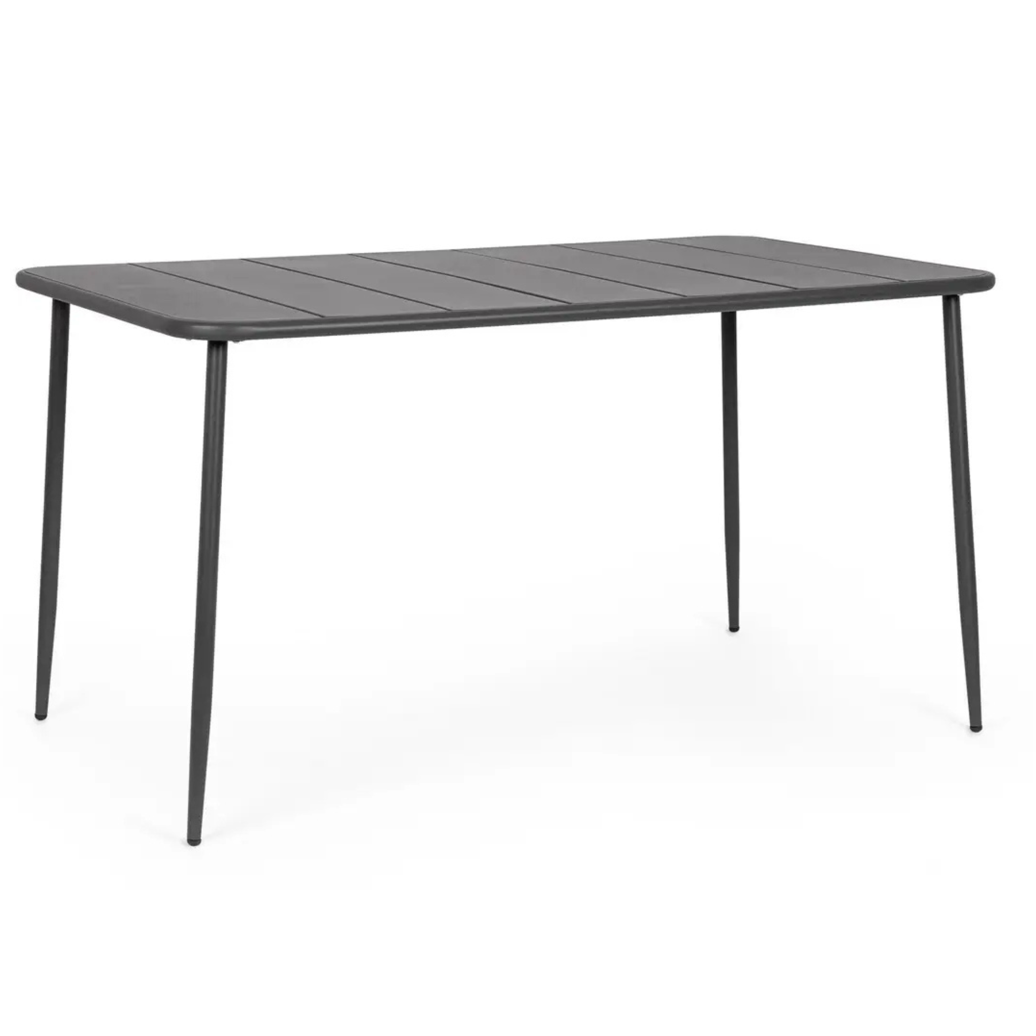 Bizzotto Gartentisch Yara Anthrazit 140x80 cm - moderner Outdoor Esstisch