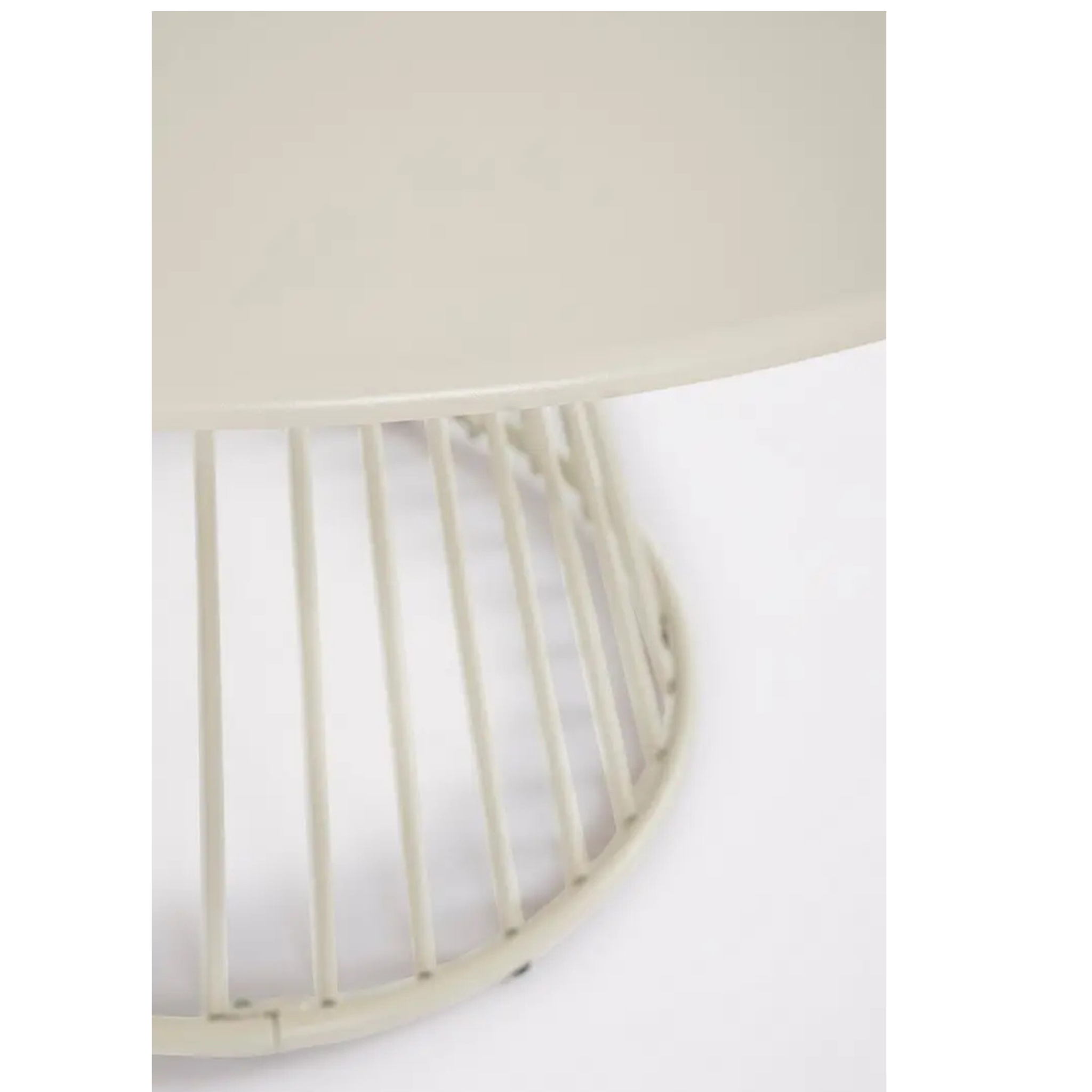 Bizzotto Gartentisch rund Austin Beige - moderner Designertisch für Terrasse und Garten