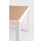 Bizzotto Gartentisch Hilirija in Weiß mit Holzplatte - modernes Design für Ihren Außenbereich