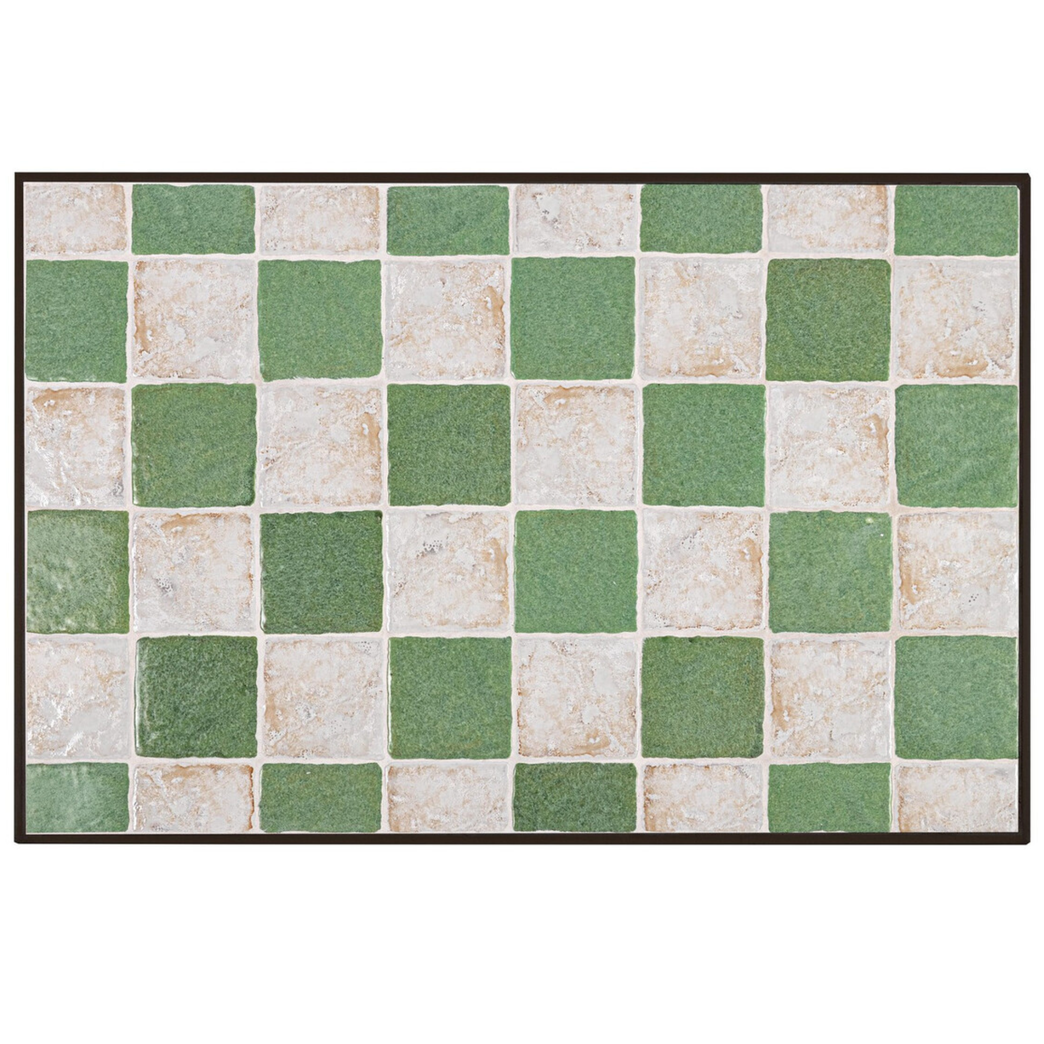 Bizzotto Gartentisch Loire 120x80cm mit grüner und beiger Mosaik-Fliesenplatte für den Außenbereich