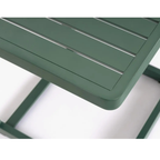 Bizzotto Beistelltisch Konnor Grün - moderner Gartentisch mit Lamellenbrett