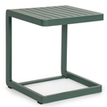 Bizzotto Beistelltisch Konnor grün - moderner Gartentisch aus Metall mit Lamellentop