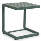 Bizzotto Beistelltisch Konnor grün - moderner Gartentisch aus Metall mit Lamellentop