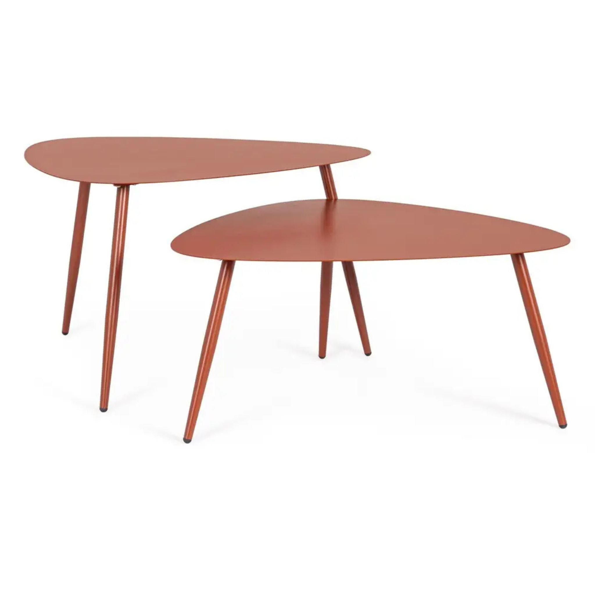 Beistelltisch Outdoor 2er-Set Terracotta