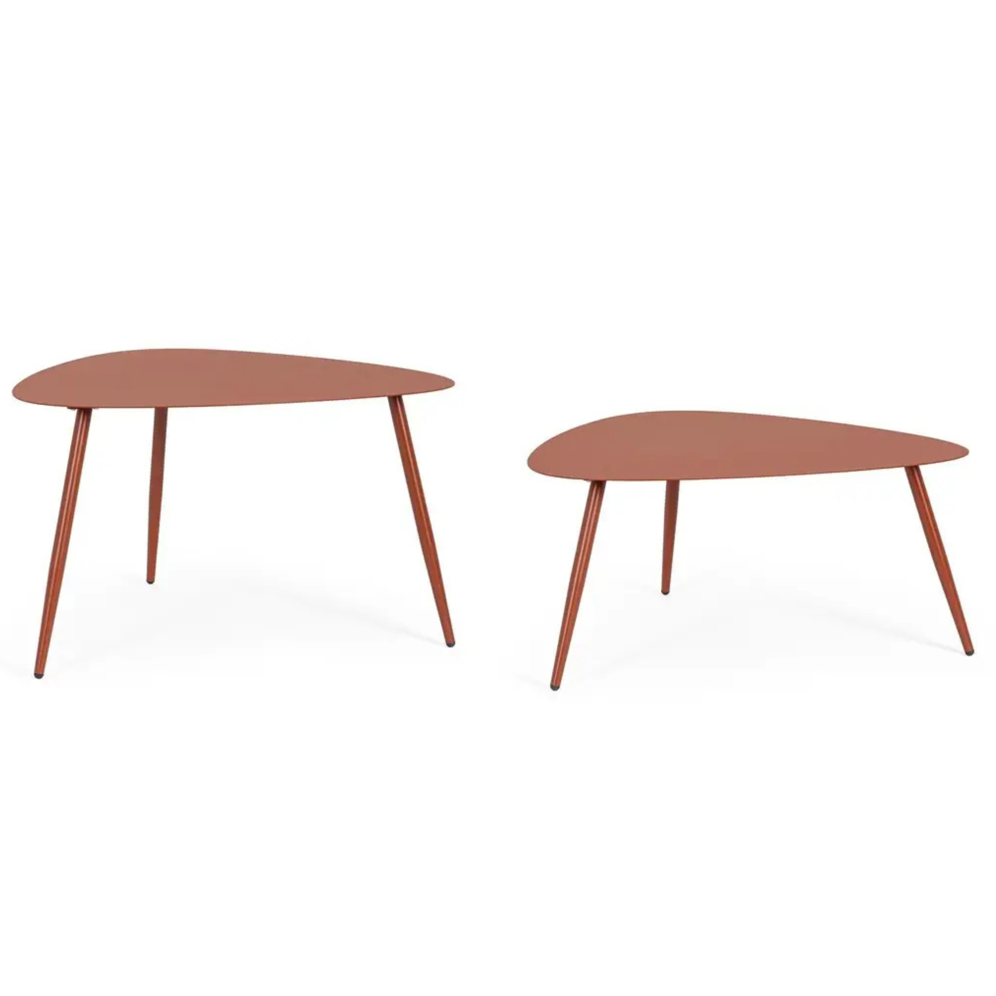 Beistelltisch Outdoor 2er-Set Terracotta