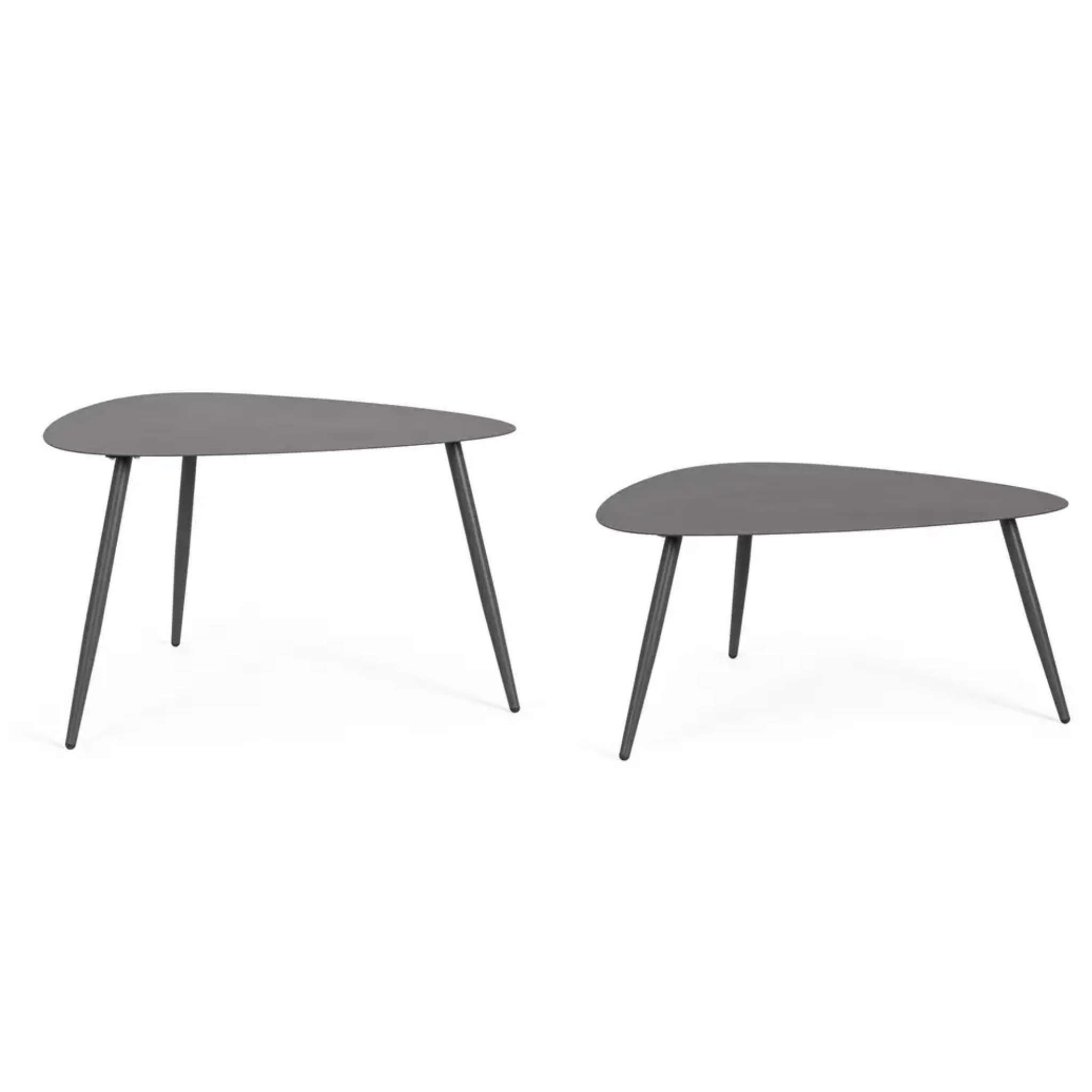 Beistelltisch Outdoor 2er-Set anthrazit