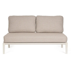 Bizzotto Gartenlounge Sofa 2-Sitzer Gerald Pelican - modernes Outdoor-Sofa mit Stoffpolsterung und Holzgestell